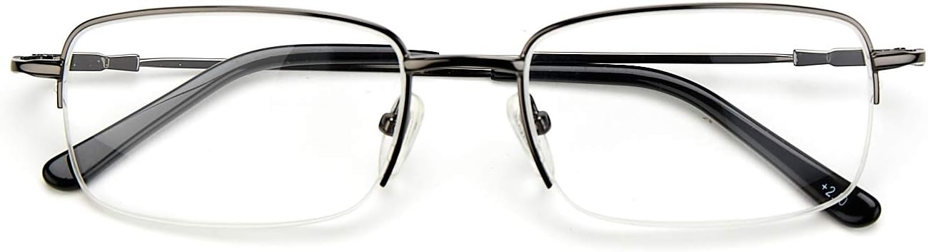 Gafas de lectura progresivas multifocales para computadora, gafas presbiópicas con bloqueo de luz azul, lentes de metal con memoria para hombres