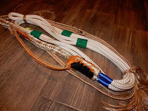 Alligator Bull Rope White Nylon 9×7 RH 34″ x 34″ Soft Bull Riding – Cuerdas de toro EPT 16′