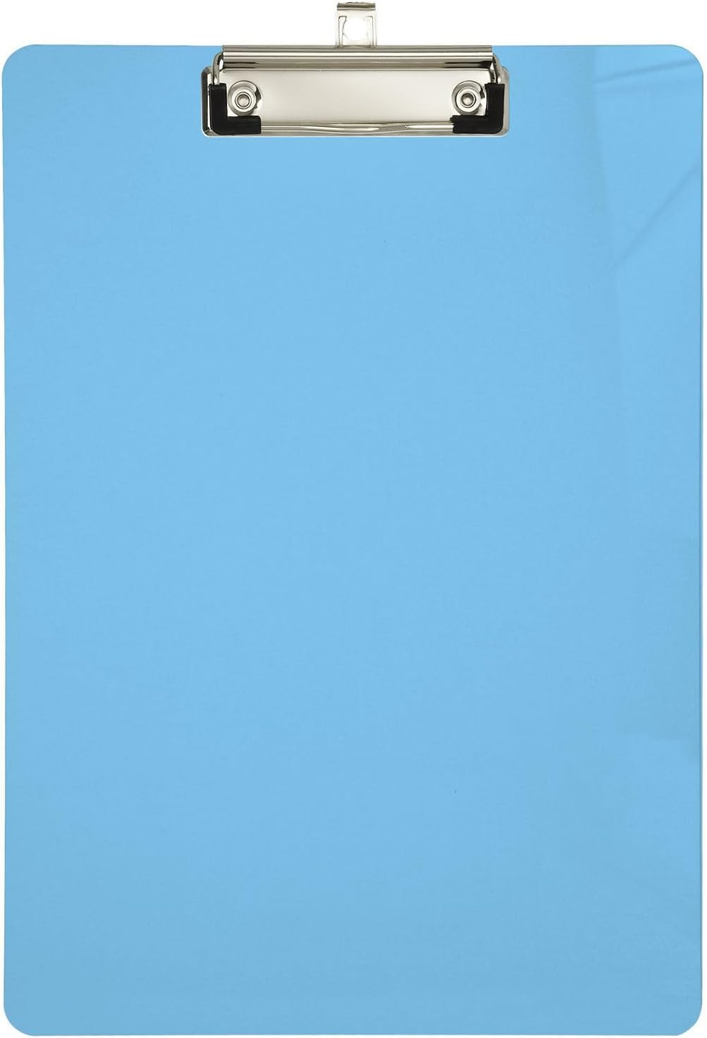 Portapapeles acrílico azul cielo claro tamaño A4 12.x 9 pulgadas con clip de perfil bajo para enseñar enfermeras laboratorio médico