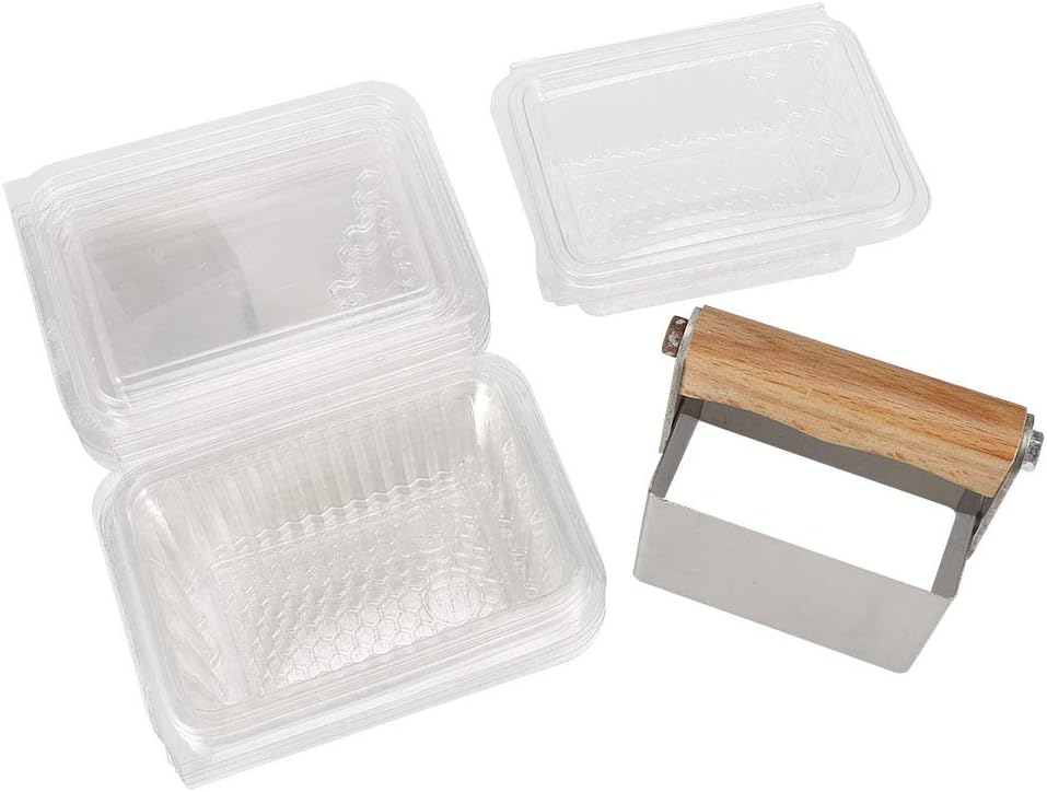 Fydun Less Steel Comb Honey Cutter Scraper with Plastic Case Cutting Tool Beeke Accessories for Men and Women