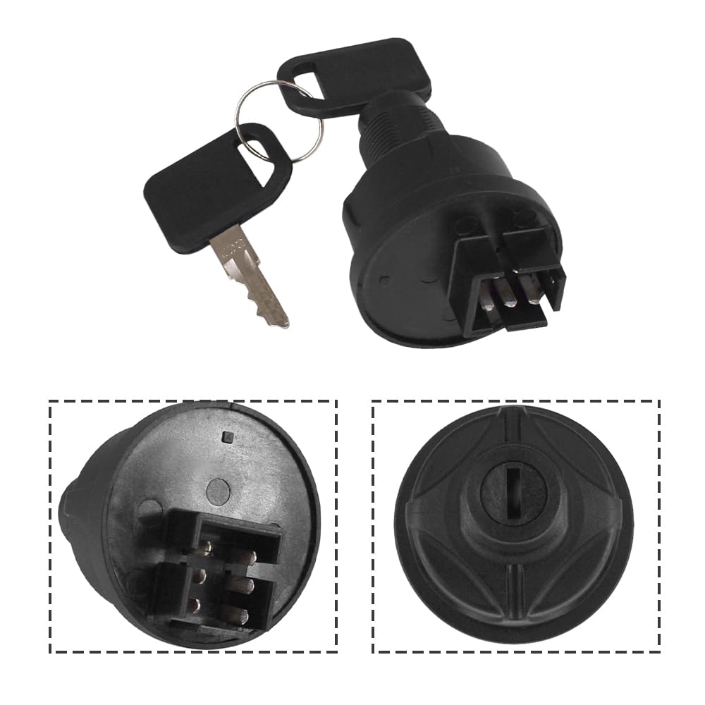 Interruptor giratorio de encendido con llaves AUC15805 TCA26088 TCA24615 UC10104 AUC13979 se adapta a John Deere 636M 648M 652M 652R Quik-Trak
