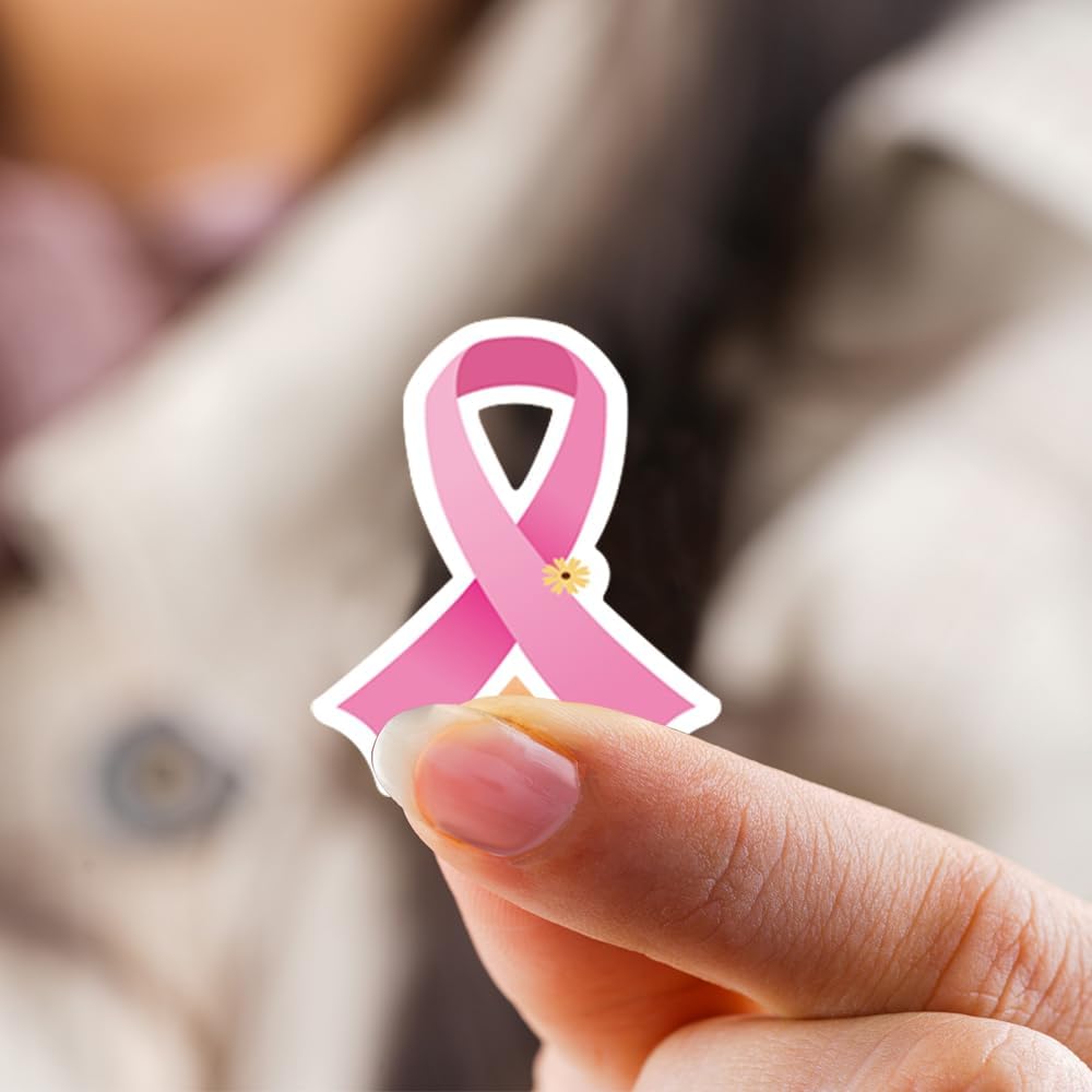 AWEELON 300 calcomanías de cinta rosa para concientización sobre el cáncer de mama, calcomanías de concientización sobre el cáncer de mama, casco