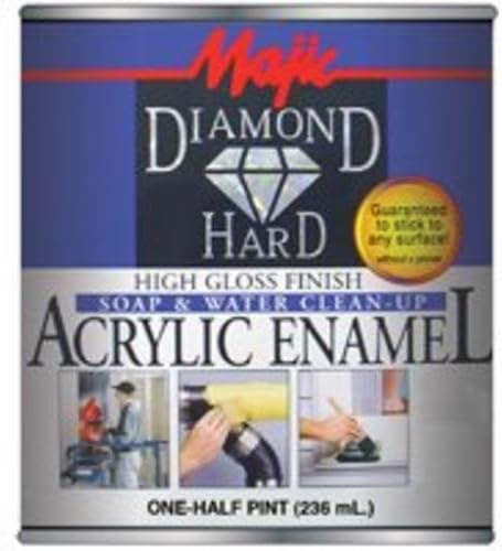 Majic Paints 8-1505-4 Pintura de esmalte acrílico duro de diamante de alto brillo, media pinta8 onzas, azul de seguridad