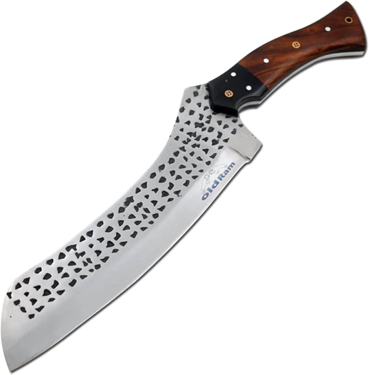 Old Ram Machete de caza de acero al carbono 1075 de espiga completa de hoja fija viene con funda (5053)