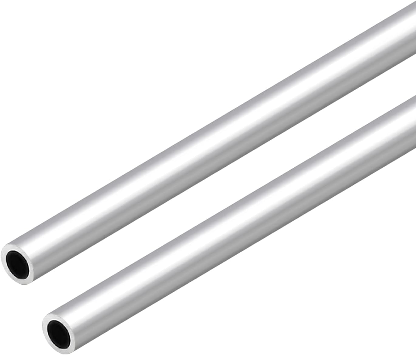 Tubo redondo de aluminio 6063, 0.63 pulgadas de diámetro exterior de 0.079 in de grosor de pared de 11.811 in de longitud, tubo recto de metal sin