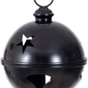 Vickerman 739211-Adorno de árbol de Navidad de campana de hierro negro de 10 pulgadas (RAA231017) Vickerman 739211-Adorno de árbol de Navidad de campana de hierro negro de 10 pulgadas (RAA231017)