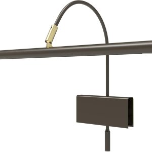 Cocoweb Lámpara de clip LED de bajo consumo regulable regulable con pantalla de luz giratoria – Bronce caoba con detalles de latón – GPLED19MBD Cocoweb Lámpara de clip LED de bajo consumo regulable regulable con pantalla de luz giratoria – Bronce caoba con detalles de latón – GPLED19MBD