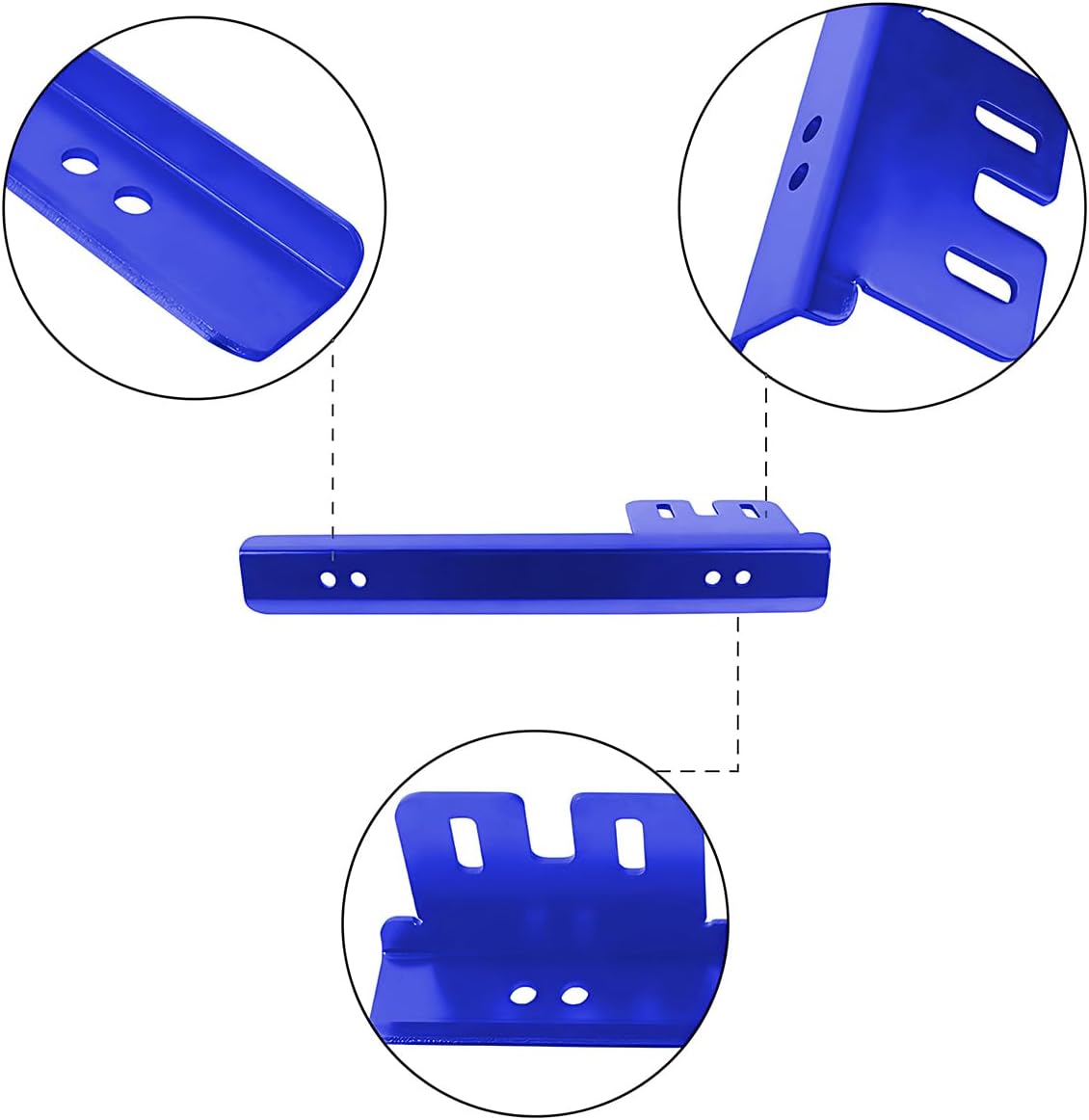 BELOMI Soporte para placa de matrícula, soporte de matrícula de aleación de aluminio, marco universal para parachoques delantero y trasero con