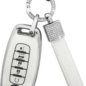 UHONSN Funda para llavero para Nissan Rogue Pathfinder 2023, accesorios de automóvil, 5 botones, funda con carcasa de llavero brillante de TPU UHONSN Funda para llavero para Nissan Rogue Pathfinder 2023, accesorios de automóvil, 5 botones, funda con carcasa de llavero brillante de TPU