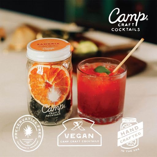 Camp Craft – Mezcla de cóctel – Sangria  Kit de infusión de mezcla de bebidas premium con frutas deshidratadas, hierbas y azúcar vegano  Mezclador