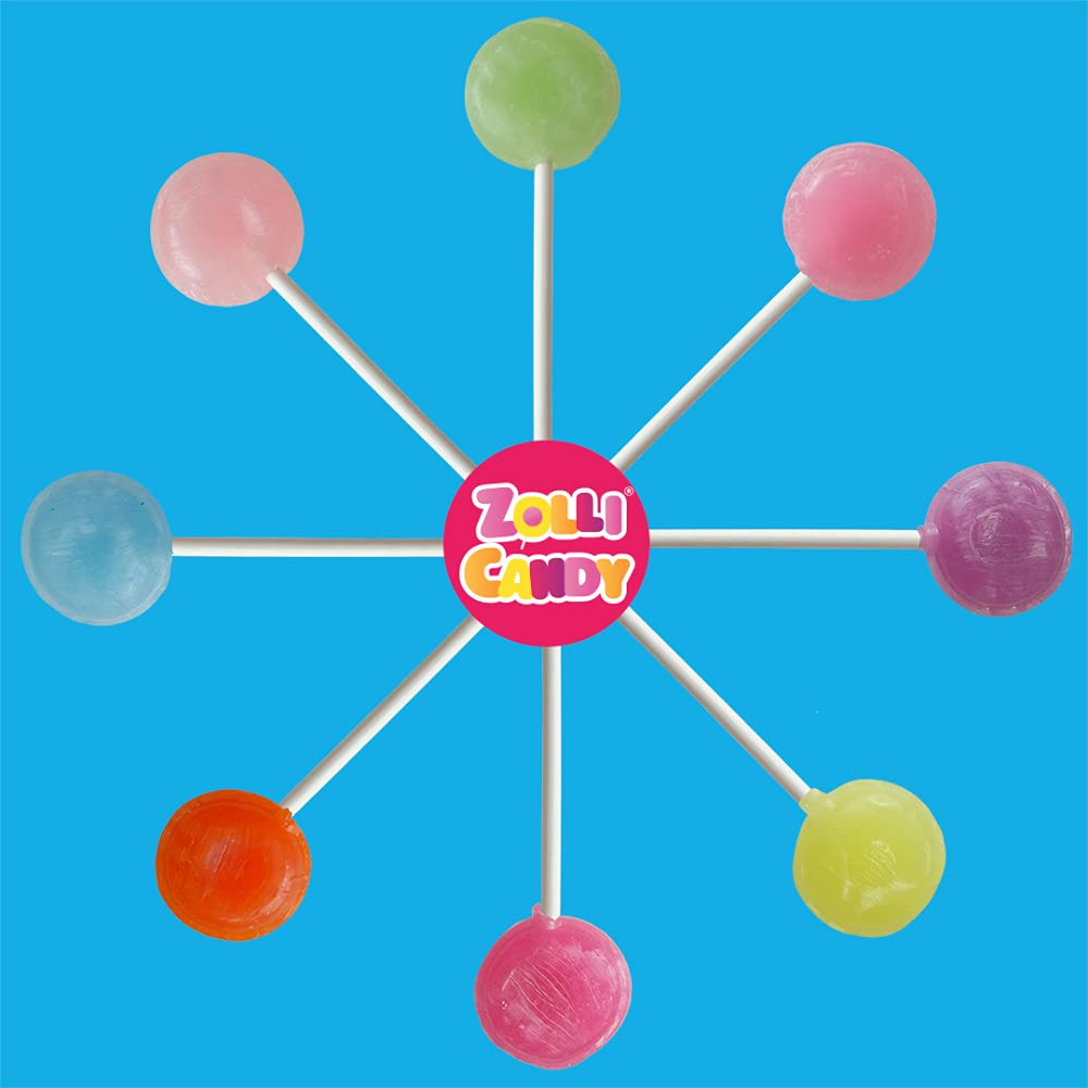 Zollipops Blue Raspberry-Grape Duo Pops – Sin azúcar, sin alergias, vegano, apto para dieta cetogénica y diabética, caramelo de dientes limpios,