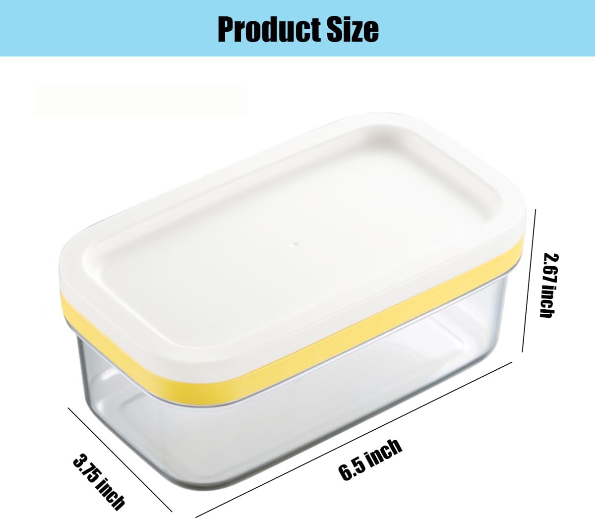 Cortador de mantequilla de acero inoxidable, cortador de mantequilla y plato, recipiente para rebanar mantequilla con tapa para refrigerador, caja