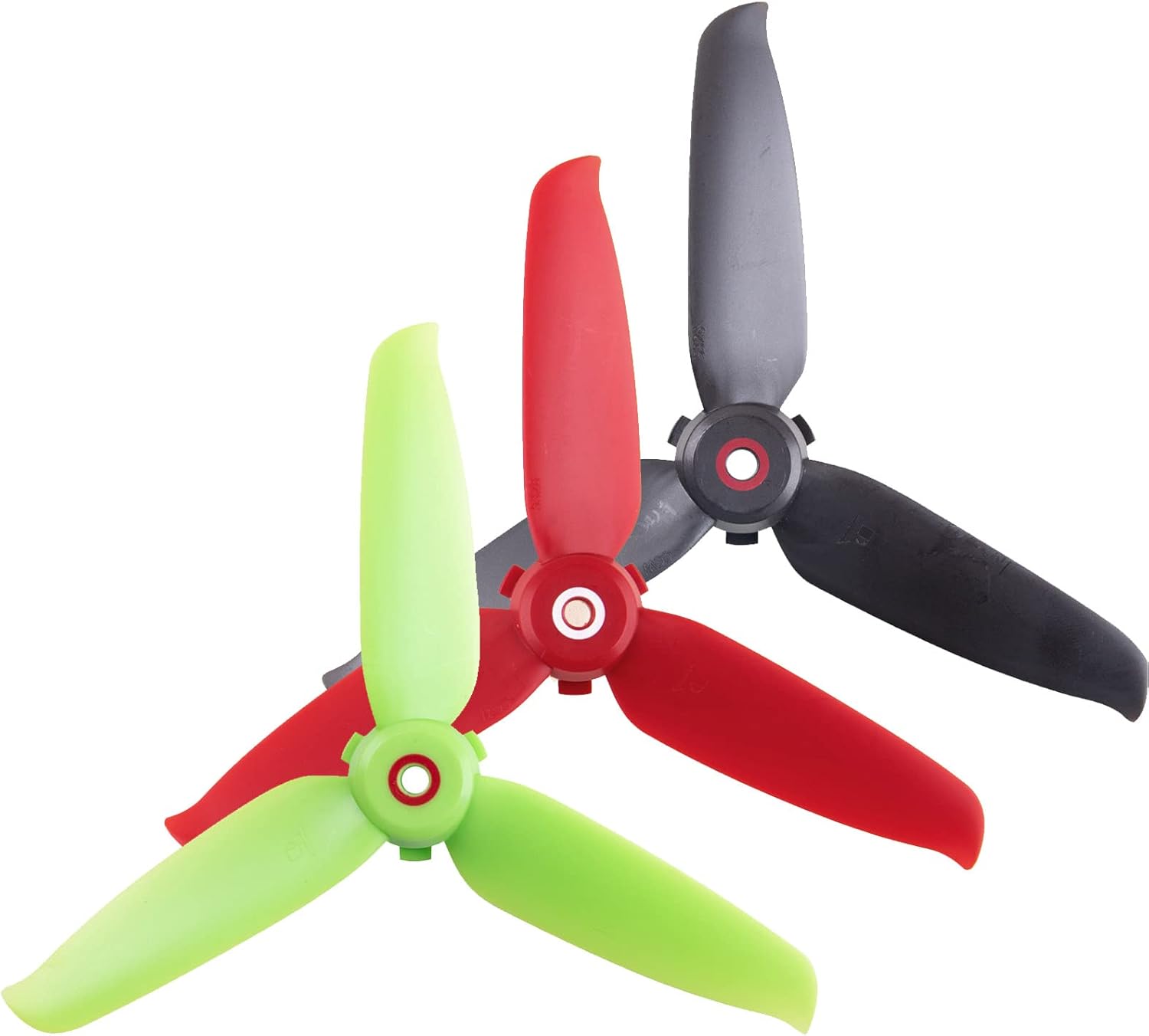 DJI FPV Drone 5328 – Hélices de 3 cuchillas, accesorios de repuesto de liberación rápida de bajo ruido (12 piezas, rojo 2CW 2CCW, verde 2CW 2CCW,