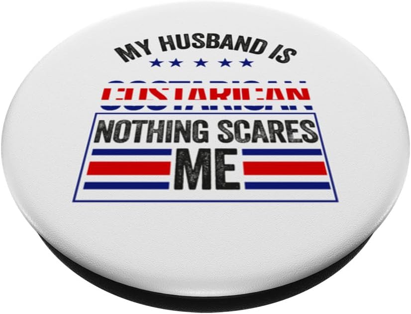 Costa Rica Flag Wife Women Costa Rican Camiseta Mujer Esposa PopSockets Standard PopGrip