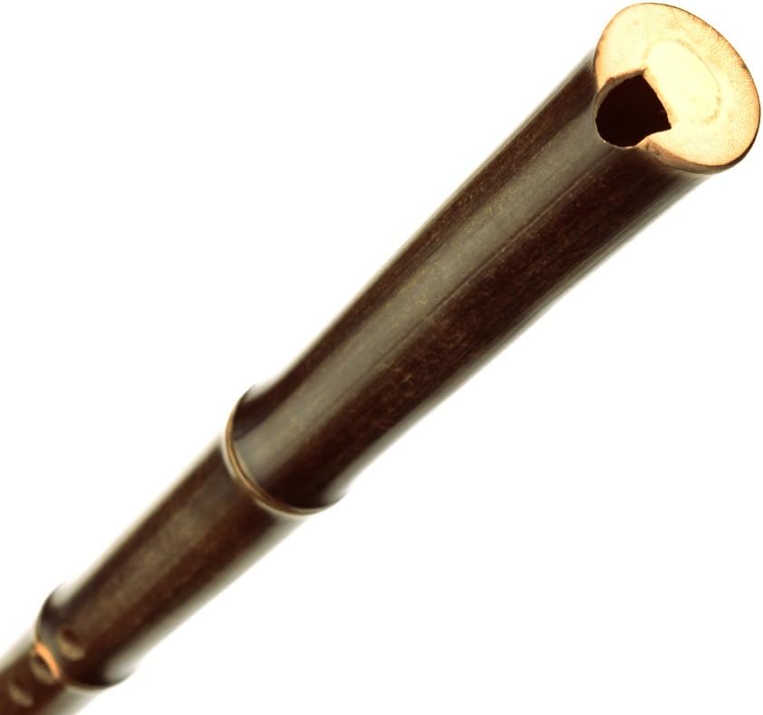 Flauta de bambú vertical marrón original Instrumento musical chino tradicional Xiao