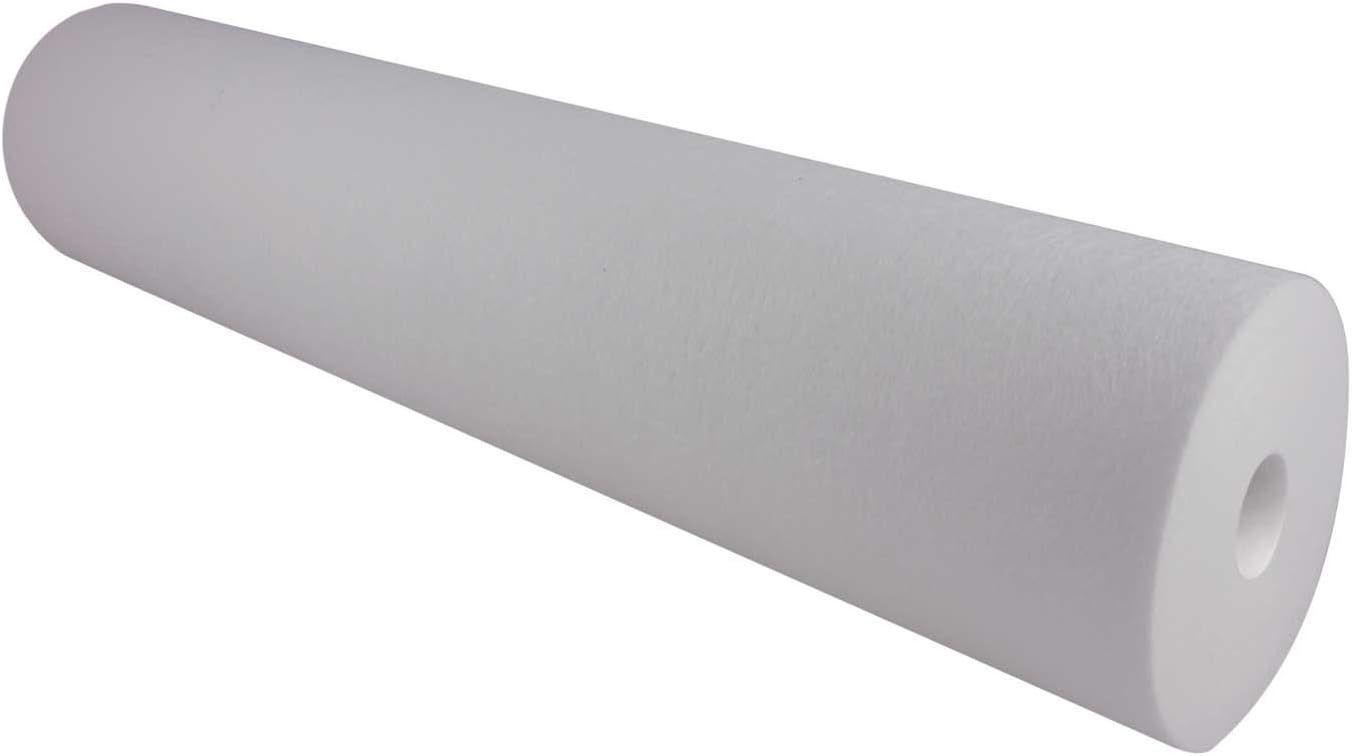 Tier1 Cartucho de repuesto de filtro de agua de sedimentos de polipropileno hilado para toda la casa de 5 micrones, 20 x 4.5 pulgadas, compatible