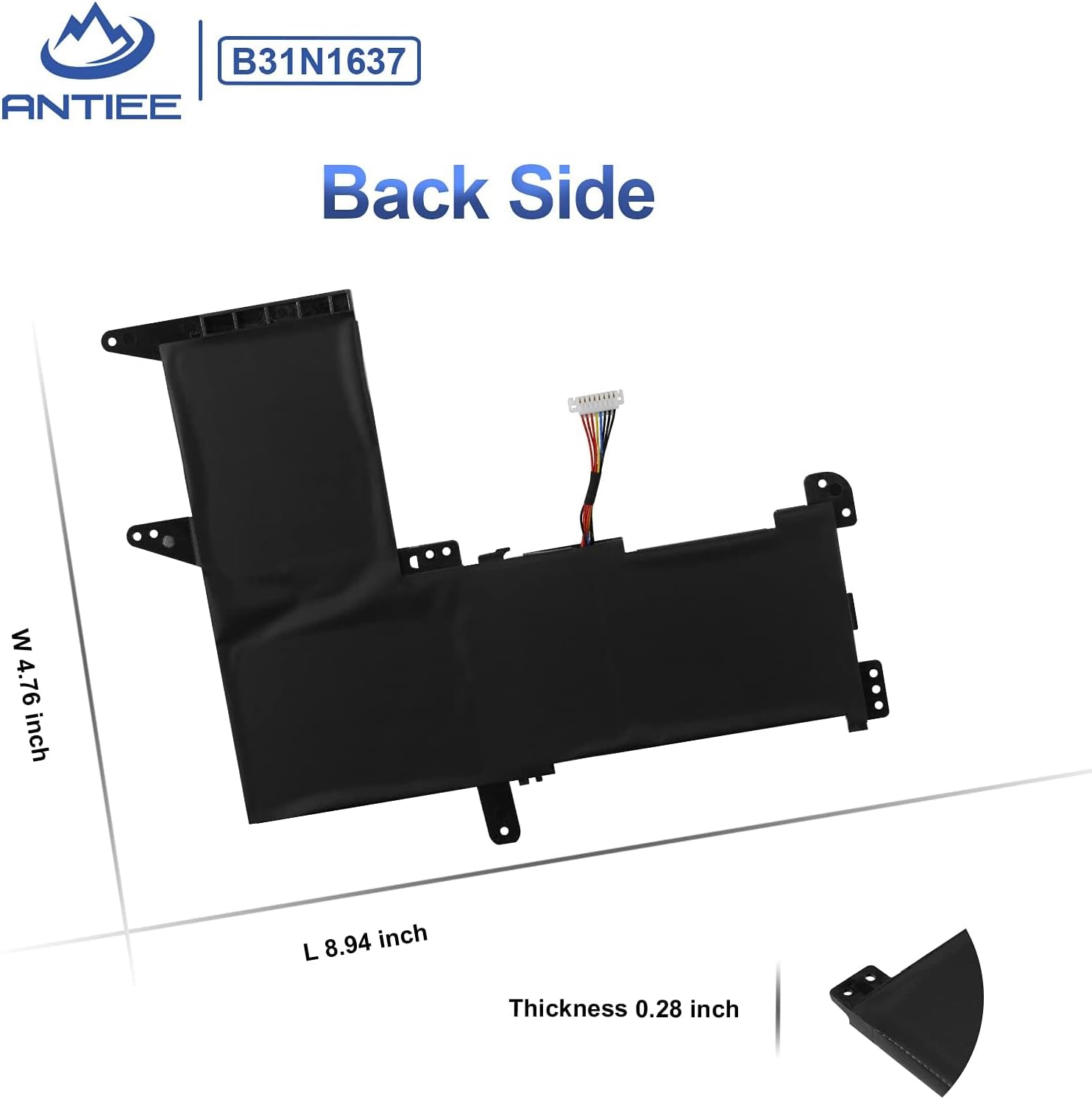 ANTIEE B31N1637 C31N1637 – Batería de repuesto para portátil ASUS VivoBook X510 X510U X510UQ X510UA X510UAR X510UF S15 S510U S510UF S510UQ S510UN