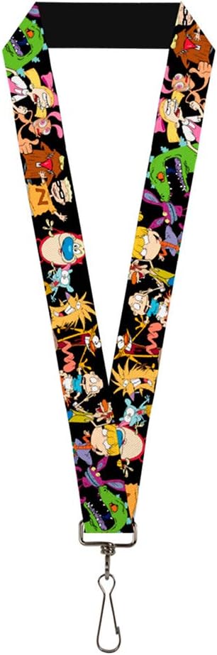 Lanyard Nick 90s 13 Poses De Personaje Negro, Rebobinado de Nick 90