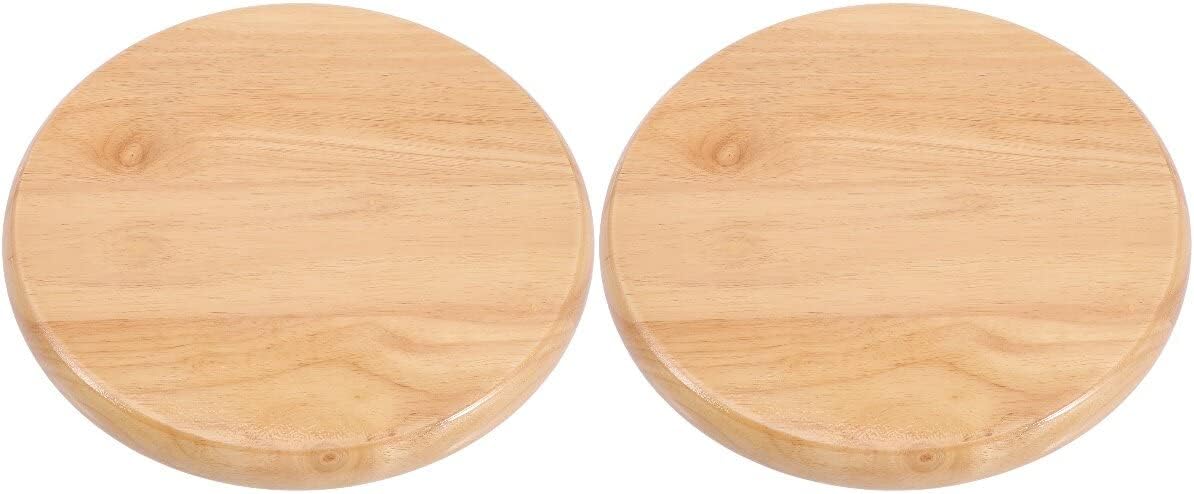 DOITOOL Taburete de madera para sillas de bar, 2 piezas de repuesto de asiento de taburete de bar de madera, asiento redondo de 12 pulgadas, asiento