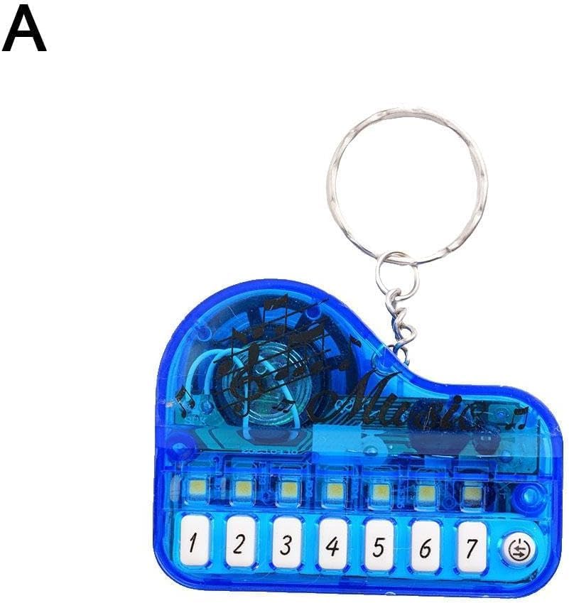 Llavero de micro piano negro, teclado portátil, mini llavero de teclado electrónico con luces, pianos y teclados, llavero de instrumentos musicales,