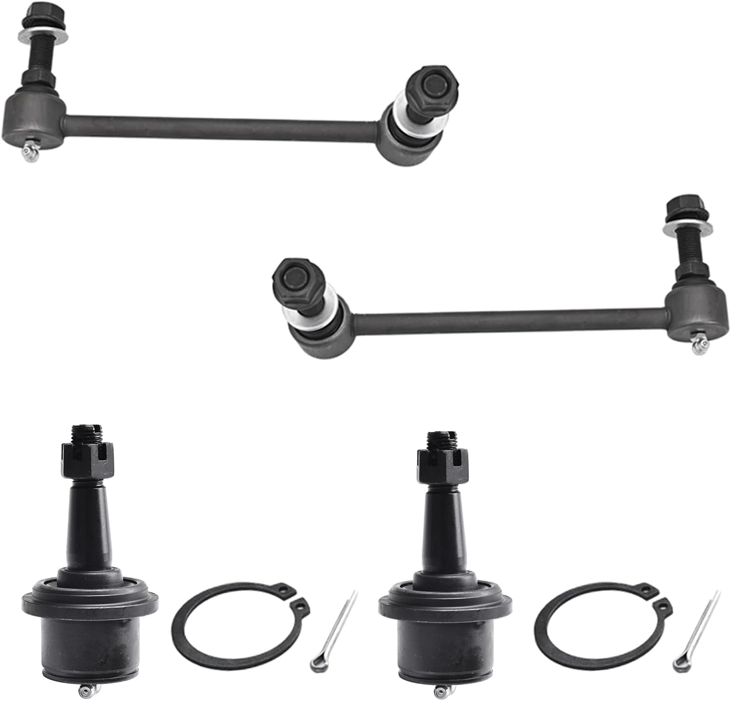 ASTARPRO – Kit de suspensión de 16 piezas brazos de control delanteros superiores e inferiores y rótulasextremo de barra de acoplamiento interior y