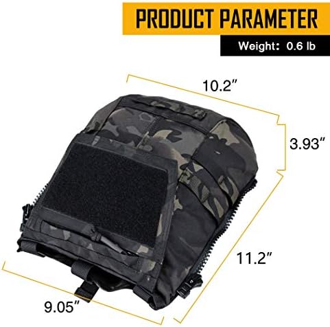IDOGEAR Táctica Zip-on panel bolsa militar mochila chaleco accesorio bolsa para CPC AVS JPC2.0