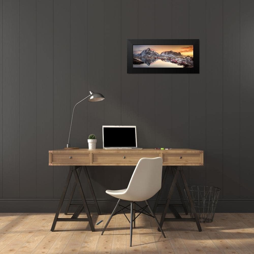 ArtDirect – Yaakobi, Lior 18×9 Black Modern Framed Art Print Titled Reine Morning Light