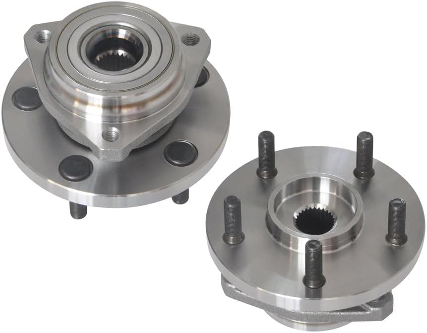 DRIVESTAR 513159 Buje de rueda delantera y conjunto de cojinetes para Jeep Grand Cherokee 1999 2000 2001 2002 2003 2004, 5 lengüetas no ABS,