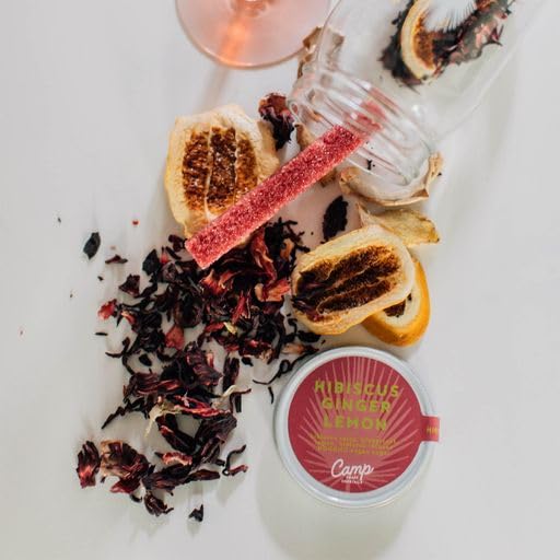 Camp Craft – Mezcla de cóctel – Limonada de hibisco  Kit de infusión de mezcla de bebidas premium con frutas deshidratadas, hierbas y azúcar vegano