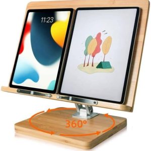 wishacc Soporte giratorio de 360, soporte para libros de cocina, oficina en casa, laptop, tableta, Kindle (15.4 x 11 pulgadas) wishacc Soporte giratorio de 360, soporte para libros de cocina, oficina en casa, laptop, tableta, Kindle (15.4 x 11 pulgadas)