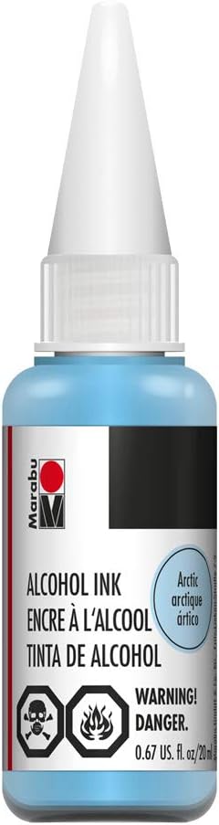 Marabu Arctic Alcohol Ink – 0.7 fl oz – Aventúrese en la expansión helada del norte congelado, revelando la belleza serena y prístina de los
