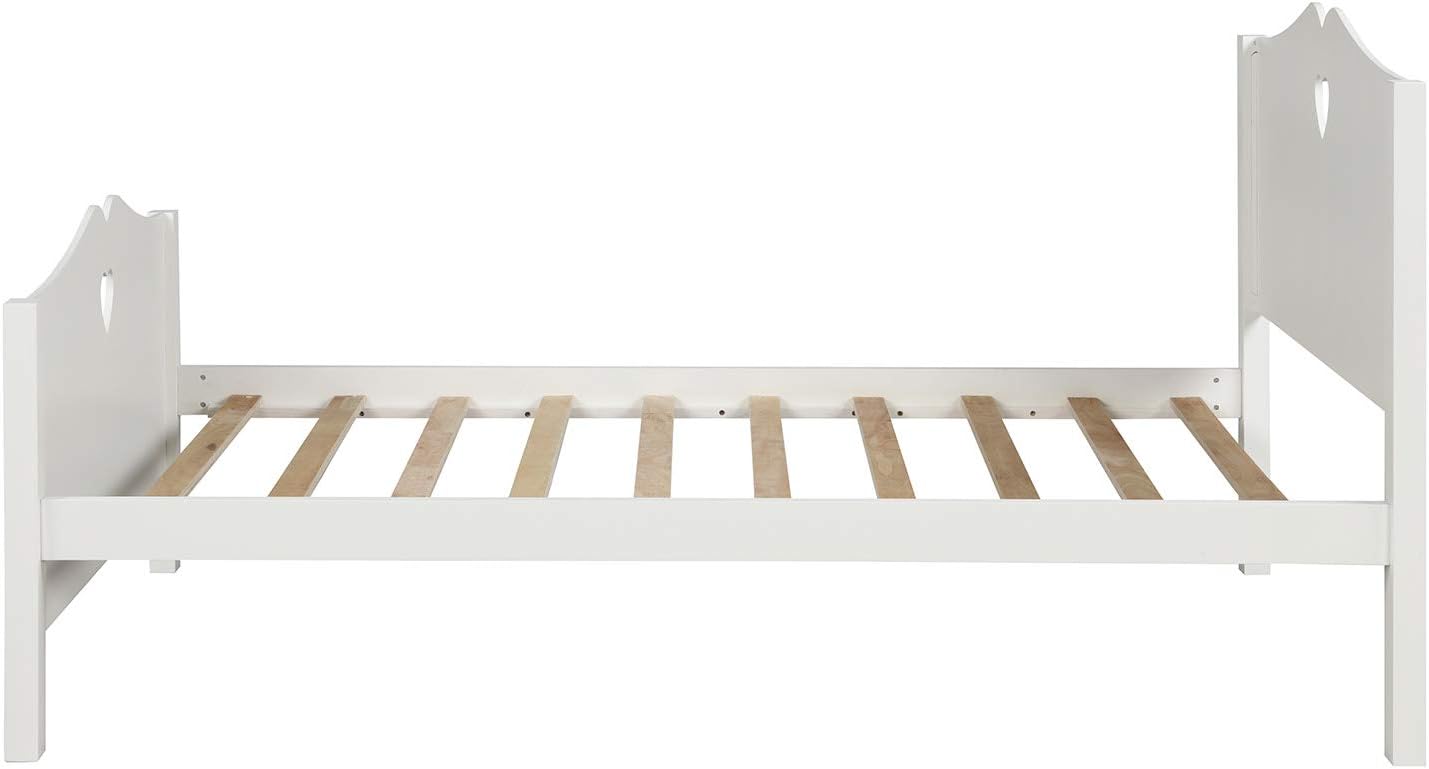 Harper & Bright Designs Base de cama individual con cabecero y estribo, cama de madera tamaño individual con soporte de listones de madera (nuevo,
