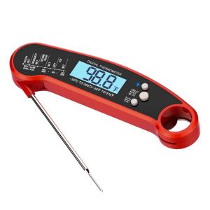 Termómetro digital de carne para parrilla y cocina. Termómetro digital impermeable con retroiluminación y calibración. Sonda digital de alimentos Termómetro digital de carne para parrilla y cocina. Termómetro digital impermeable con retroiluminación y calibración. Sonda digital de alimentos