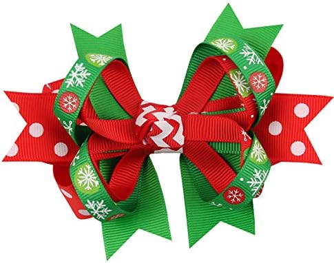 Himine 9pcs Halloween Navidad dibujos animados bowknot horquilla accesorios para niñas