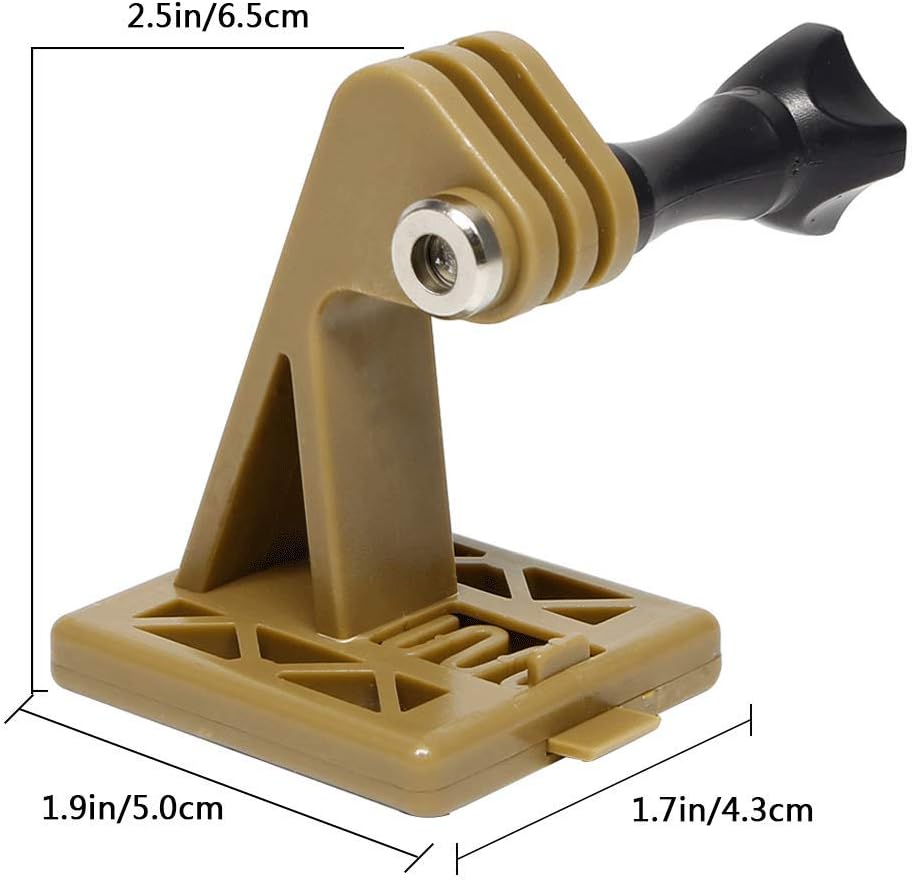 AOUTACC Soportes tácticos para excavadora para casco GoPro o base de casco NVG (bronceado)