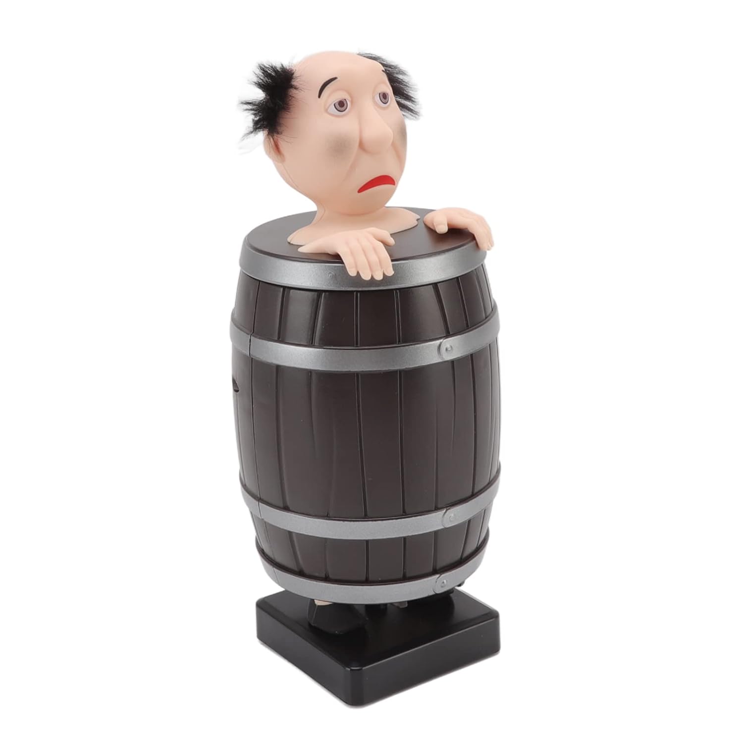 Dispensador de cigarrillos divertido, caja de cigarrillos de rebote automático, caja de cigarrillos de barril de madera, estatua extraña para
