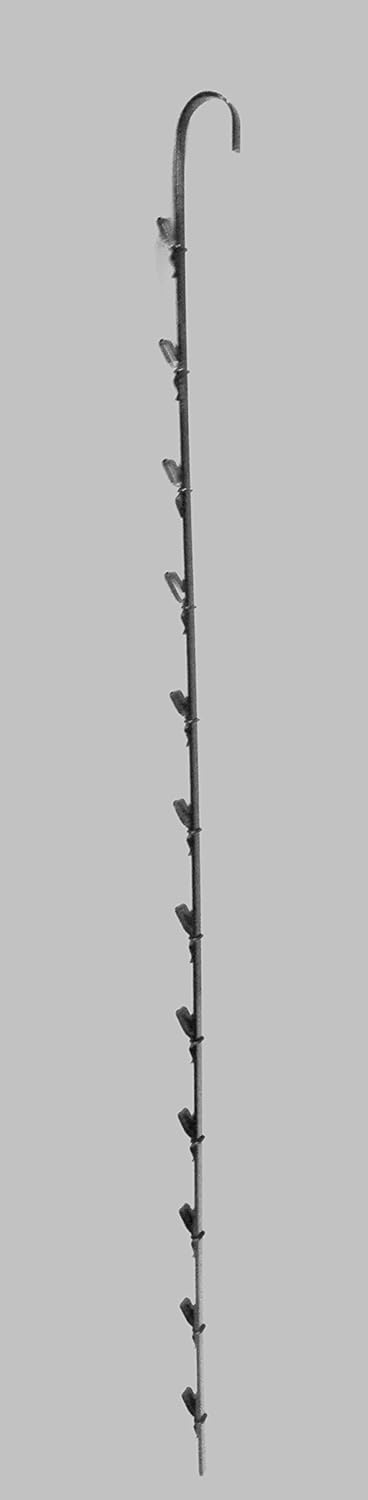 Store Supply Hunter – Estante de exhibición para mostrador, estante colgante de una sola banda, tiras de mercancía con 12 clips, soporte para