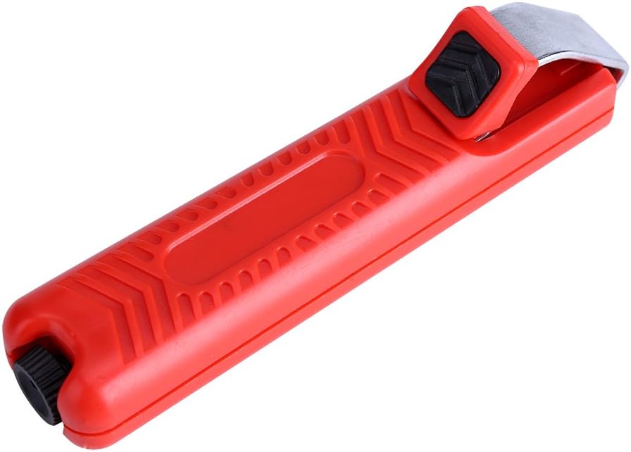 Pelacables, herramienta de corte de pelado de alambre de plástico rojo para 0.315-1.102 in de PVC de goma de cable de extracción precisa de la