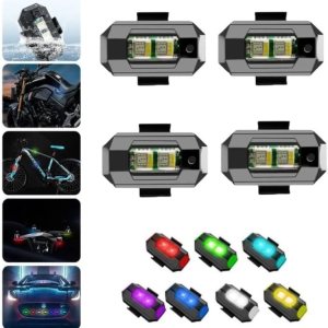Luces LED anticolisión, 7 colores LED estroboscópicas luces de dron, luces traseras anticolisión para aviones que vuelan, luces estroboscópicas LED Luces LED anticolisión, 7 colores LED estroboscópicas luces de dron, luces traseras anticolisión para aviones que vuelan, luces estroboscópicas LED