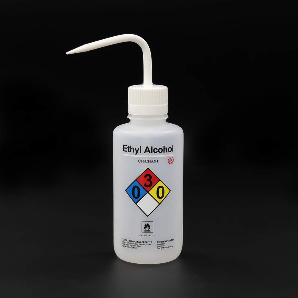 ULAB Juego de botellas de lavado científico, 1 de cada una para botellas de lavado de seguridad con ventilación automática de agua destilada y