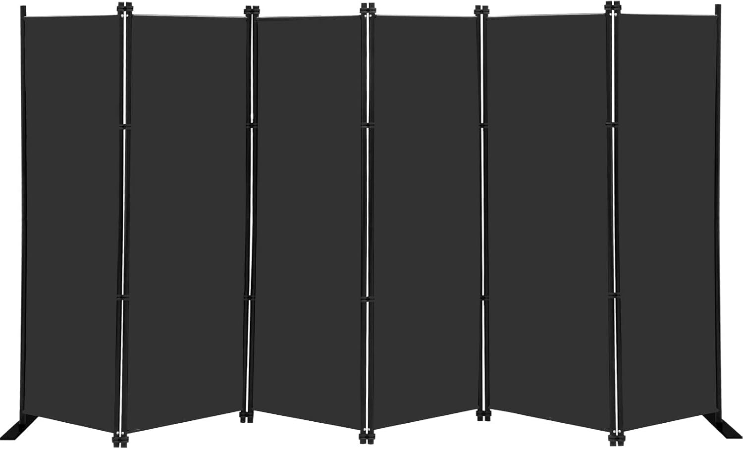 MAYOLIAH Pantalla de privacidad plegable de 6 paneles de 9 pies de ancho, divisor de habitación de 6 pies de alto, divisores de pared de oficina