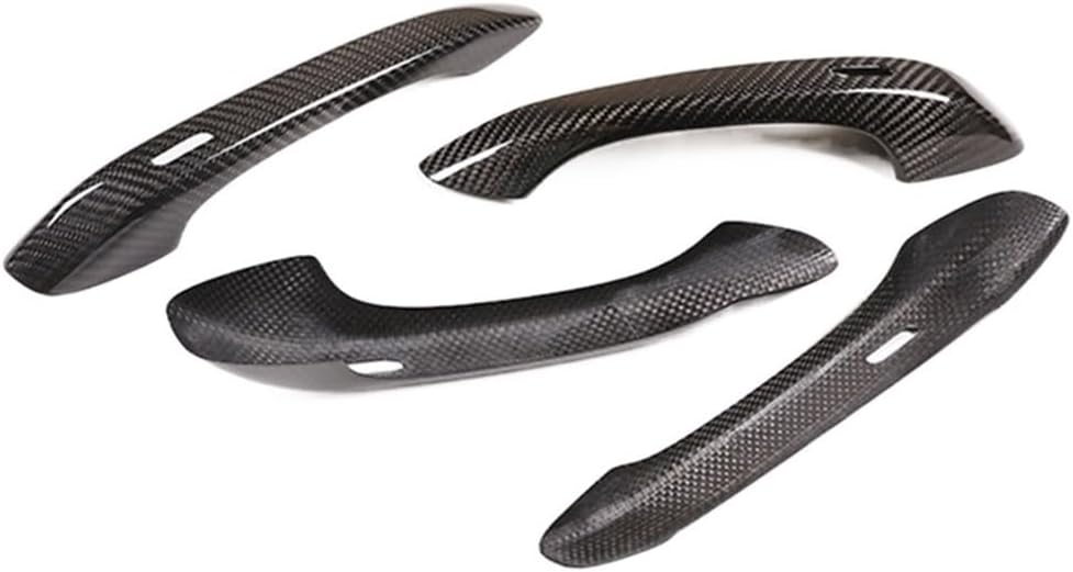 AkosOL Compatible for Porsche Macan 2014-2023 Dry Carbon Fiber Car Exterior Door Handle Cover Trim Sticker Accessories (with Holes)