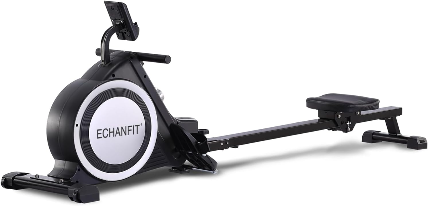 ECHANFIT WaterMagnetic Rowing Machine with Optional 3216 Levels Adjustable Resistance, ElectronicLCD Monitor with Device Holder, 400350 lb Weight ECHANFIT WaterMagnetic Rowing Machine with Optional 3216 Levels Adjustable Resistance, ElectronicLCD Monitor with Device Holder, 400350 lb Weight