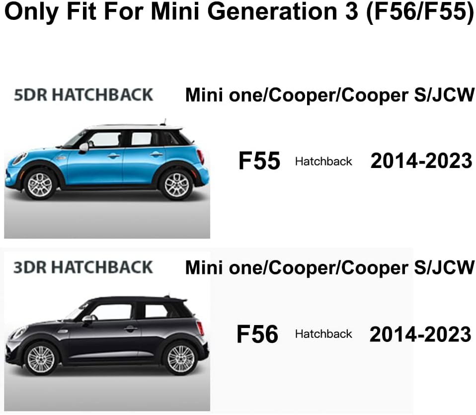 Mini F55 F56 – Portavasos para automóvil, juego de 3 posavasos antideslizantes, caja de almacenamiento de silicona a prueba de golpes para Mini