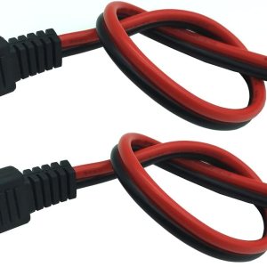 Halokny Cable de extensión SAE de un solo extremo, 2 cables de enchufe de desconexión rápida SAE de 14 AWG para automóvil y panel solar (1 pie11.8 Halokny Cable de extensión SAE de un solo extremo, 2 cables de enchufe de desconexión rápida SAE de 14 AWG para automóvil y panel solar (1 pie11.8