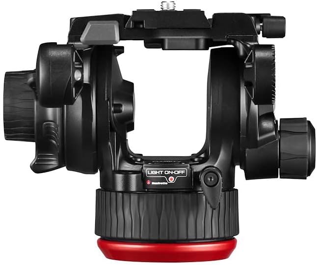 Manfrotto Cabezal de video fluido 504X con trípode doble, kit con trípode de aluminio y cabezal de video, pierna doble con esparcidor de tierra,