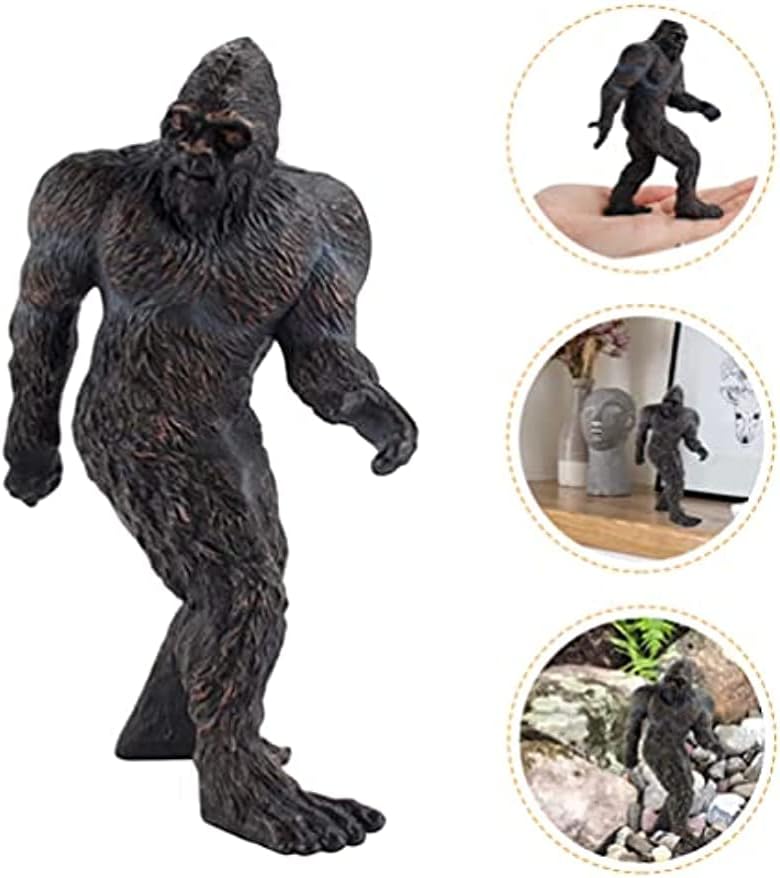 Bigfoot Estatua de jardín  Intrigante figura de Sasquatch para decoración al aire libre  Escultura negra para césped, patio  Regalo único de