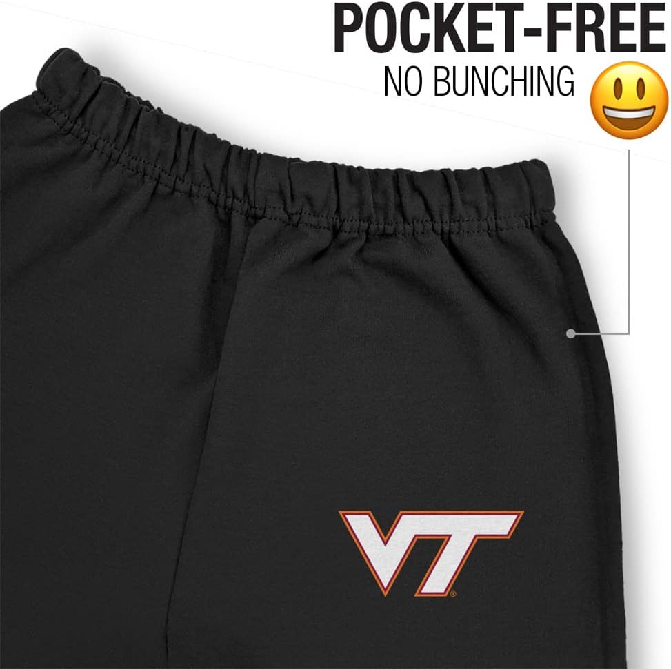 LOGOVISION Pantalones deportivos para hombre, colección negra con logotipo primario universitario