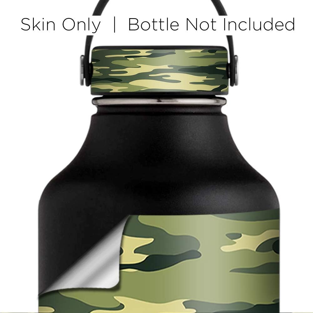 Skin Decal for Hydro 64 oz Flask Wide Mouth Water Bottle Vinyl Wrap Only – Green Camo Original Camouflage
