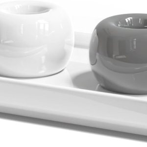 Soporte de cerámica para cepillos de dientes con bandeja para encimera de baño, soporte pequeño para cepillos de dientes con soporte para pasta de Soporte de cerámica para cepillos de dientes con bandeja para encimera de baño, soporte pequeño para cepillos de dientes con soporte para pasta de